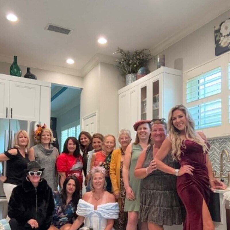The Barbelles sisterhood dressed up for a night out