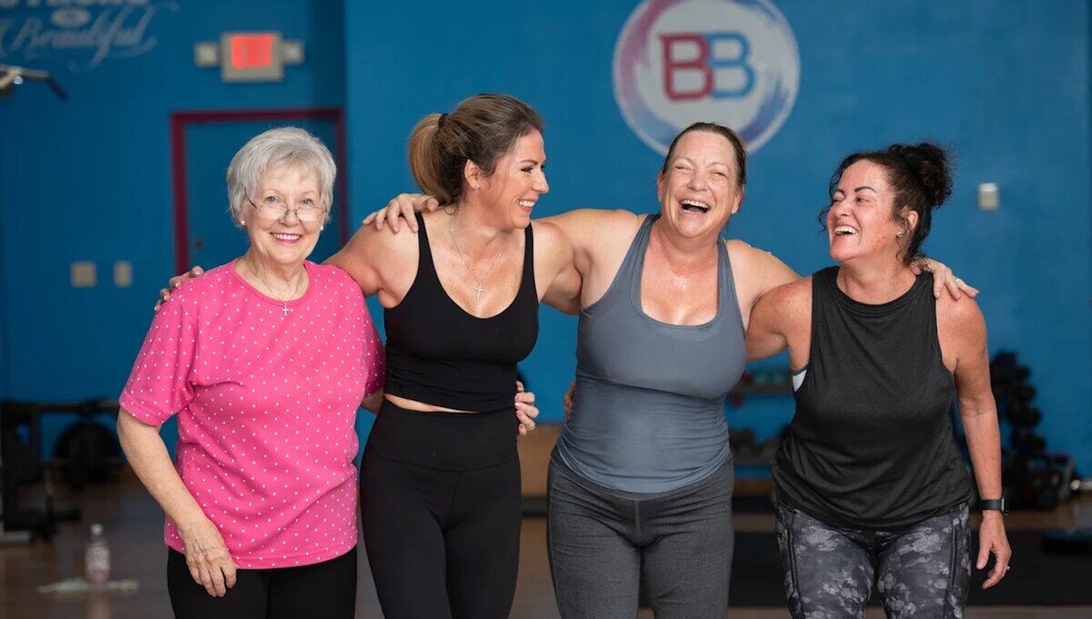 Barbelles members together in the studio