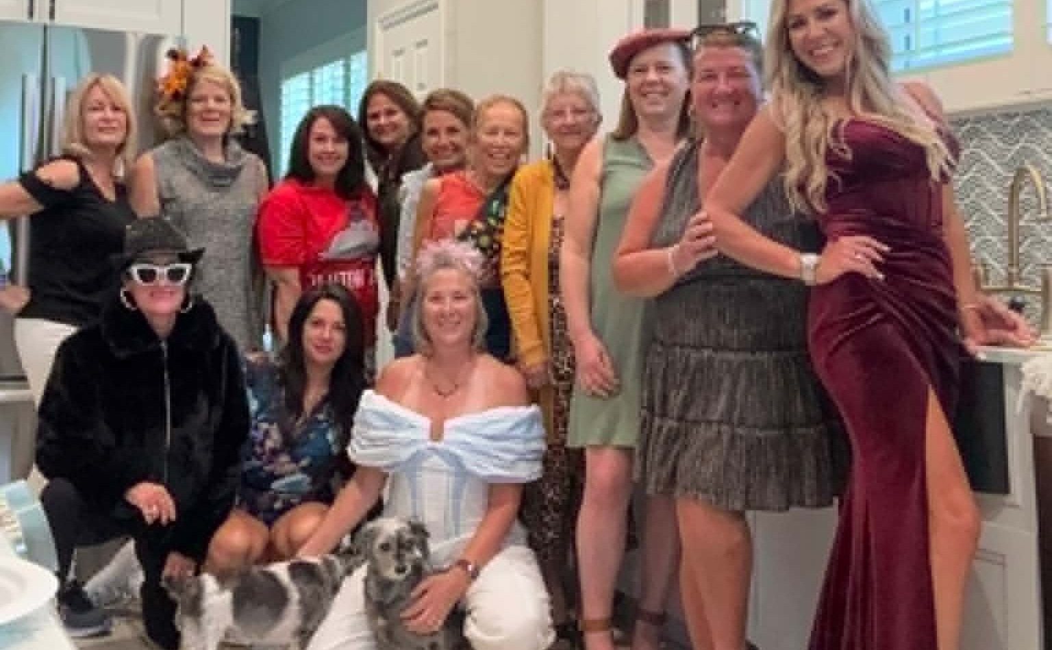 The Barbelles sisterhood all dressed up together