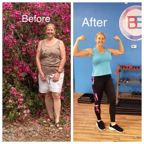 Leslie Jones — before and after at Lana's Barbelles